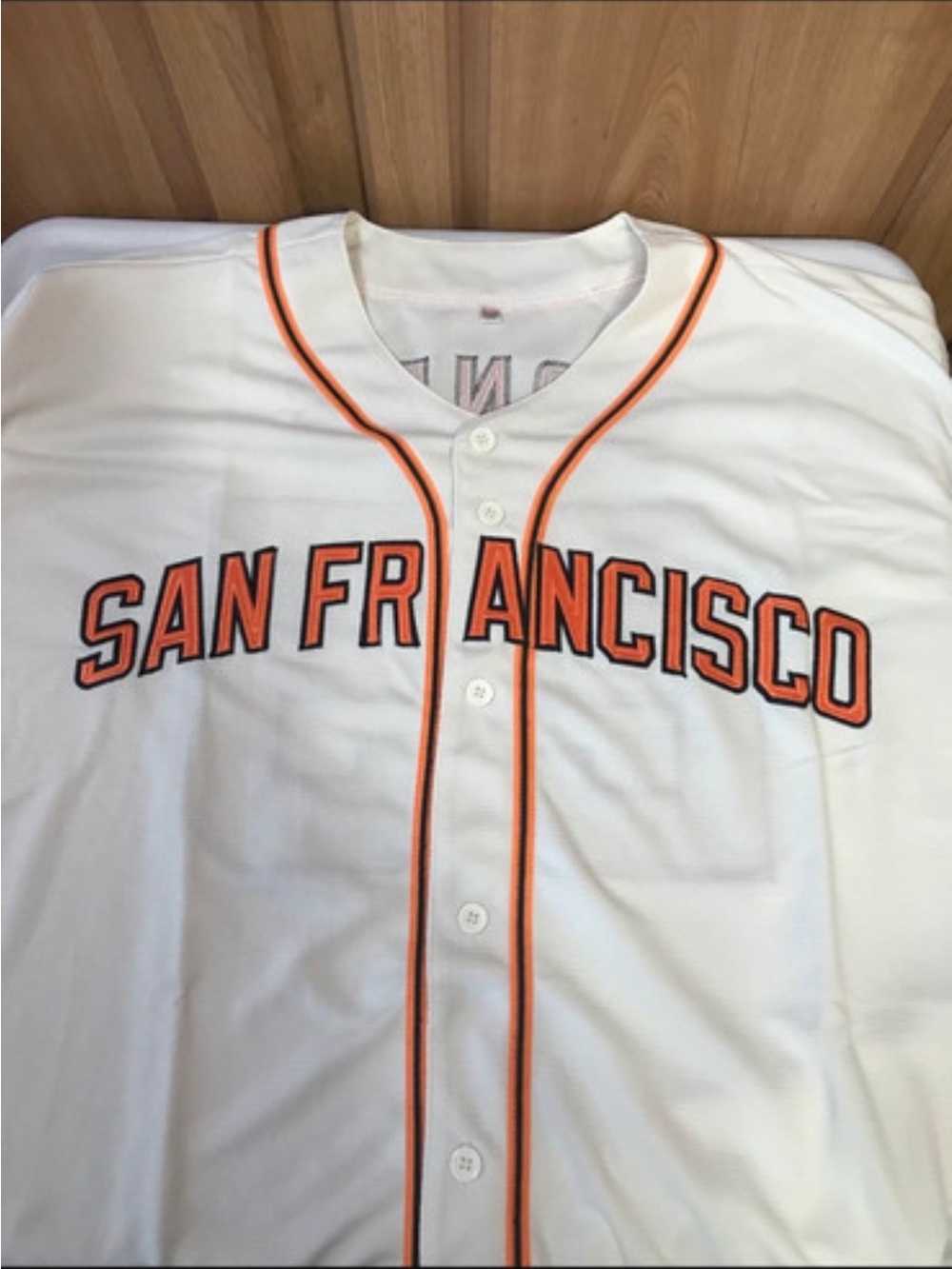 #25 Bonds White & Orange Baseball Jersey - Picture 2 of 2